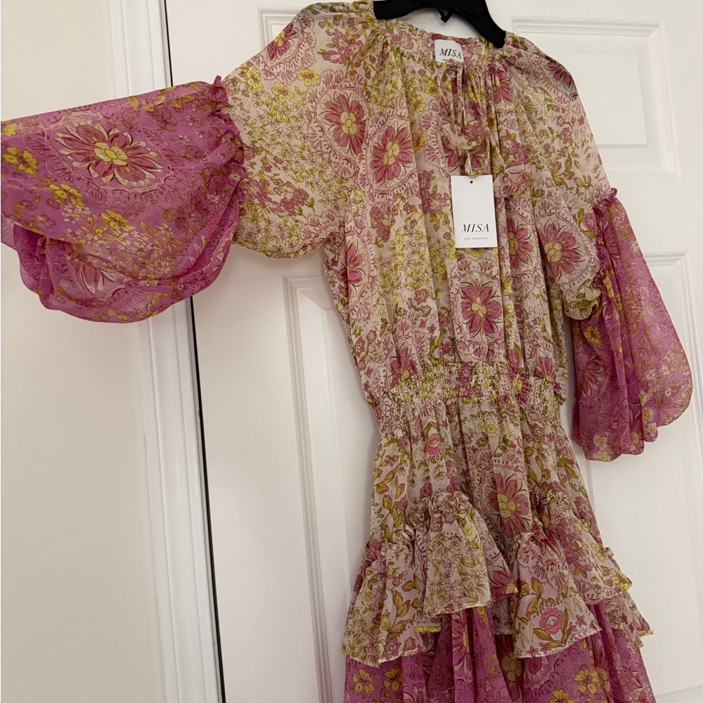 Misa Los Angeles Viviana Dress in Flora Medallion Mix
